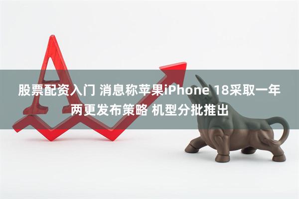 股票配资入门 消息称苹果iPhone 18采取一年两更发布策略 机型分批推出